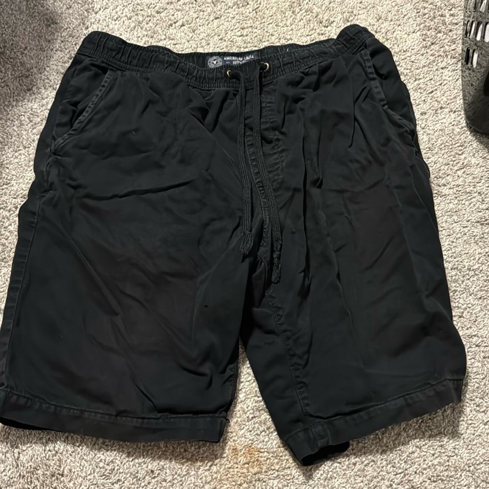 Black shorts.